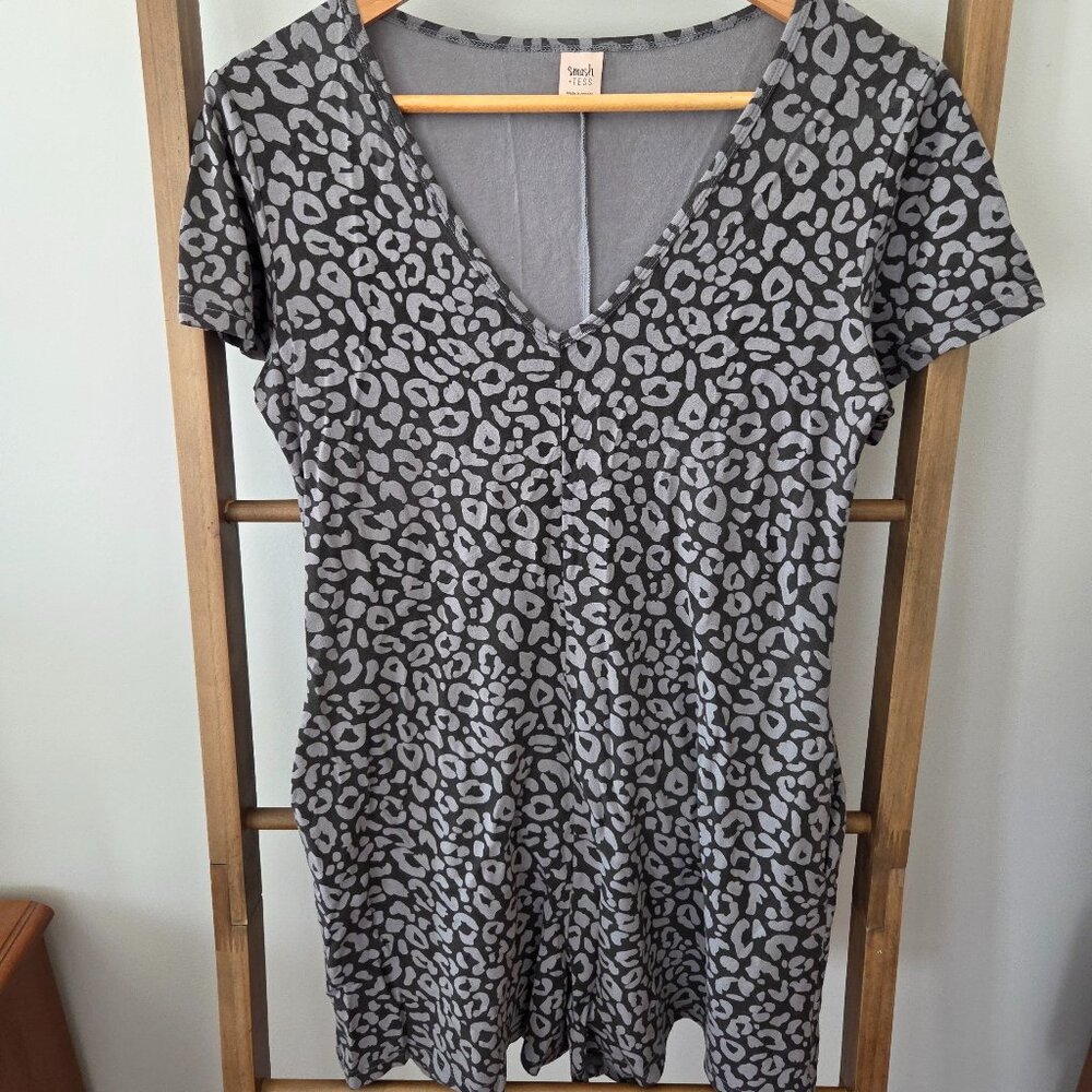 Smash + Tess The Sunday Shorty Grey Lola Leopard